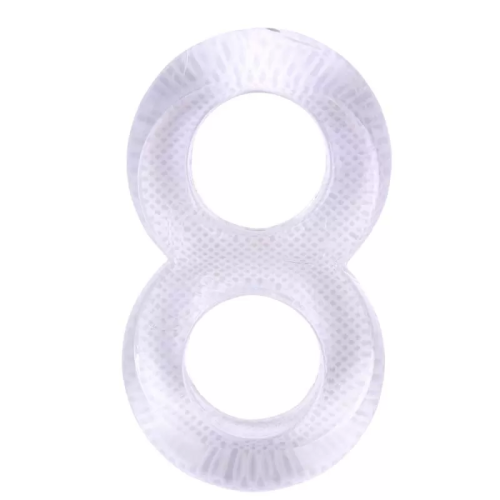 Anillo para el Pene Doble Duo Cock 8 Transparente