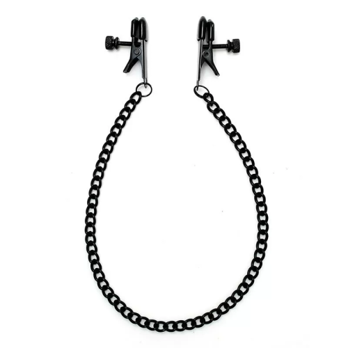 Pinzas para Pezones con Cadena Color Negro