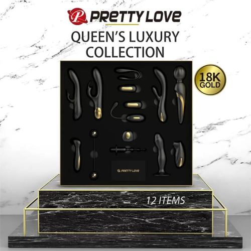 Luxury Set Queens 12 Juguetes Negro y Oro 18k