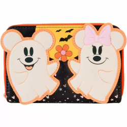 CARTERA FLORAL GHOST MICKEY & MINNIE DISNEY LOUNGEFLY