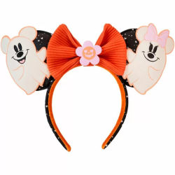 DIADEMA OREJAS FLORAL GHOST MICKEY & MINNIE DISNEY LOUNGEFLY