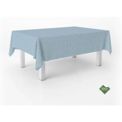 MANTEL TEFLONADO CONFECCIONADO PETIT VICHY AZUL 100X140 CM