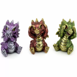 SET FIGURAS DRAGONES BEBES DE LOS ELEMENTOS 8CM