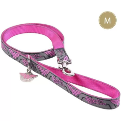 CORREA PARA PERROS M WONDER WOMAN DARK PINK