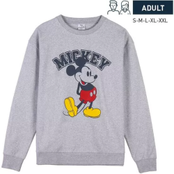 SUDADERA COTTON BRUSHED MICKEY GRAY