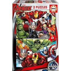 AVENGERS PUZZLE DOBLE 2X48 PZAS