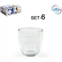 SET 6 VASOS TRANSPARENTE 90CC GIGOGNE