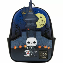 MOCHILA JACK SKELLINGTON PESADILLA ANTES DE NAVIDAD DISNEY LOUNGEFLY 30CM