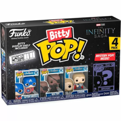 BLISTER 4 FIGURAS BITTY POP MARVEL THE INFINITY SAGA CAPITAN AMERICA