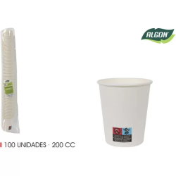 SET-100 VASO BLANCO CARTON 200CC ALGON