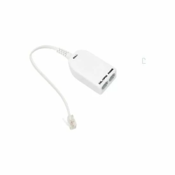 ADAPTADOR TELÉFONO CON FILTRO (1 MACHO/2 HEMBRAS) BLANCO 7HSEVENON ELEC BL