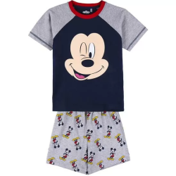 PIJAMA CORTO SINGLE JERSEY PUNTO MICKEY GRAY