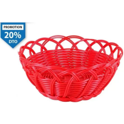 CESTA PP REDONDA ROJO 20X9CM