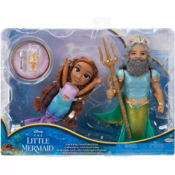 MUÑECA ARIEL + TRITON LA SIRENITA DISNEY 15CM