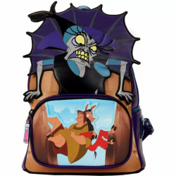 MOCHILA VILLANOS EL EMPERADOR Y SUS LOCURAS DISNEY LOUNGEFLY 26CM