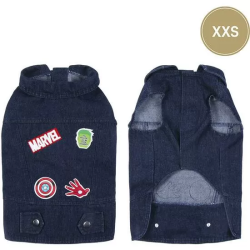 CHAQUETA VAQUERA PARA PERROS XXS MARVEL BLUE