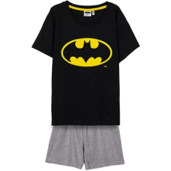 PIJAMA CORTO SINGLE JERSEY BATMAN BLACK