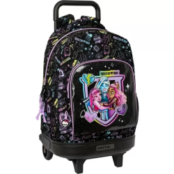 MOCHILA GDE. C/RUEDAS COMPACT EXTRAIBLE MONSTER HIGH