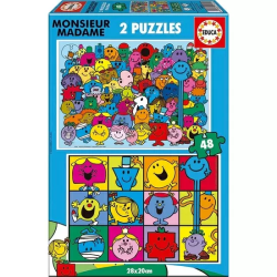 MONSIEUR MADAME PUZZLE DOBLE 2X48 PIEZAS