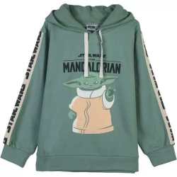 SUDADERA CON CAPUCHA COTTON BRUSHED THE MANDALORIAN GREEN