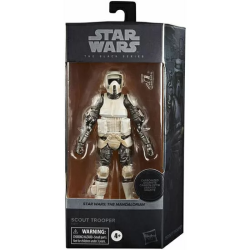 FIGURA SCOUT TROOPER CARBONIZED BLACK SERIES STAR WARS 15CM