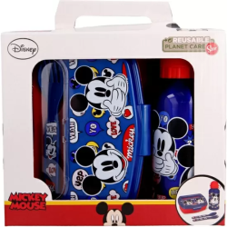 MICKEY SET SANDWICHERA BOTELLA+CUBIERTOS