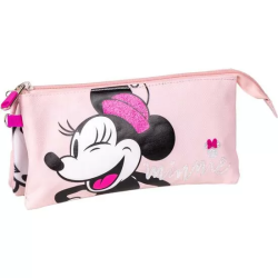 ESTUCHE PORTATODO 3 COMPARTIMENTOS MINNIE PINK