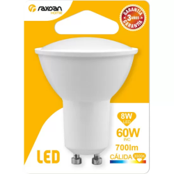 BOMBILLA LED SPOTLIGHT MR16 GU10 8W (=60W) 700LM 3000K 15000H RAYDAN HOME BL.1