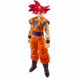 FIGURA S.H. FIGUARTS SUPER SAIYAN GOD SON GOKU SAIYAN GOD OF VIRTUE DRAGON BALL SUPER 14CM