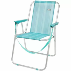 SILLA PLAYA ALUMINIO PLEGABLE FIJA MEDITERRAN 53X44X76 CM