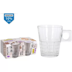 SET 4 TAZAS CAPUCCINO 20CL LIMA PRISMA