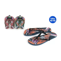 ZAPATILLAS PLAYA DISEÑO TIGRE MARRÓN TALLA 40