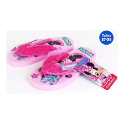 CHANCLAS VERANO PARA NIÑA MINNIE ROSA TALLA 34