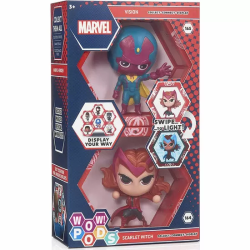 SET FIGURAS LED WOW! POD VISION + SCARLET MARVEL