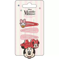 ACCESORIOS PELO CLIPS 4 PIEZAS MINNIE