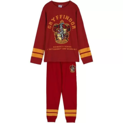 PIJAMA LARGO SINGLE JERSEY HARRY POTTER DARK RED