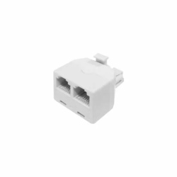 ADAPTADOR TELÉFONO (1MACHO/2 HEMBRAS) BLANCO 7HSEVENON ELEC