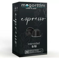 ESPRESSO MOGORTTINI, 20 CÁPSULAS ALUMINIO COMPATIBLES CON NESPRESSO