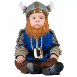 DISFRAZ VIKINGO ADORABLE 7-12 M (MONO CON CINTURÓN INTEGRADO, SOMBRERO Y BARBA)