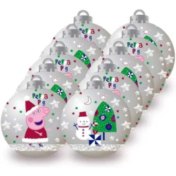 BOLAS NAVIDAD 6CM PACK 10 PEPPA PIG 