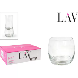 SET 6 VASOS VIDRIO 325CC LUNE