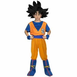 DISFRAZ GOKU CON CAMISA, FAJÍN, PANTALONES, CUBREBOTAS Y BRAZALETES TALLA 13-14 AÑOS