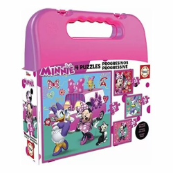 MALETIN CON 4 PUZZLES MINNIE MOUSE 