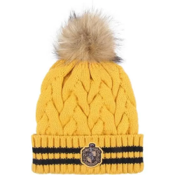 GORRO TRICOT POMPOM HARRY POTTER HUFFLEPUFF MUSTARD