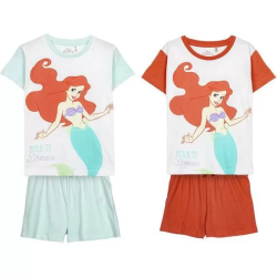 PIJAMA CORTO PRINCESS LA SIRENITA RED