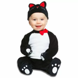 DISFRAZ BEBÉ GATITO NEGRO COTTON TALLA 12-24 MESES