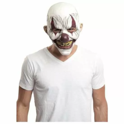 FULL CLOWN LATEX MASK ONE SIZE