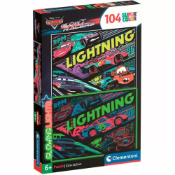 PUZZLE GLOWING CARS DISNEY 104PZS