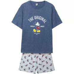 PIJAMA CORTO SINGLE JERSEY PUNTO MICKEY DARK BLUE