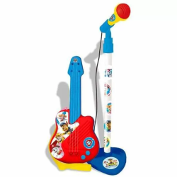 GUITARRA Y MICROFONO DE PIE PAW PATROL CON AMPLIFICADOR (ALTURA REGULABLE) 60X30X17 CM